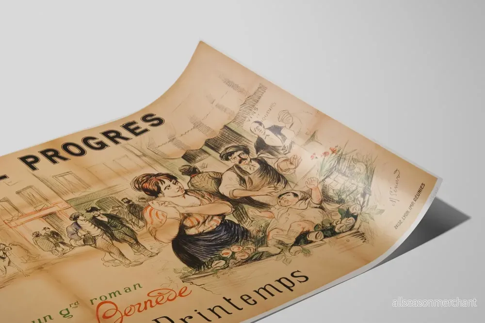 Vintageposter La Môme Printemps - Illustrerad väggdekoration - Bild 2
