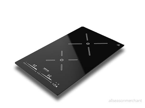 THETFORD Topline 902 induktionshäll, svart, 2 kokplattor, el, skott, ceran-glas, 50 x 30,5 5,3 cm 5056288805795