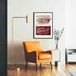 Vintageposter Queen City Printing Ink Co. Skarp röd - Bild 2