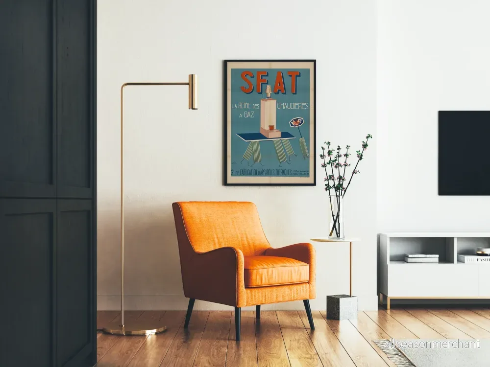 Vintageposter SFAT - Gasvärmepanna väggdekoration - Bild 2