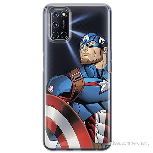 ERT GROUP mobiltelefonfodral för Oppo A92/ A72/ A52 originalt och officiellt licensierat Marvel mönster Captain America 011 optimalt anpassad till formen på mobiltelefonen, gedeeltelijk transparant 5903040209806