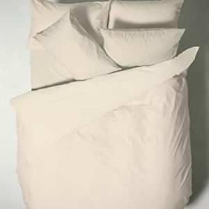 Bianca Plain Dyed Cream påslakanset för säng 180 cm 100% percale bomull 5607032156108