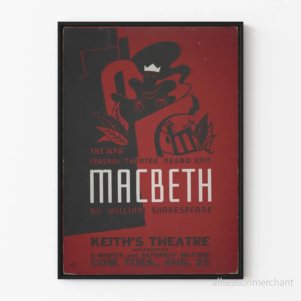 Vintageposter Macbeth Federalteatern W.P.A.