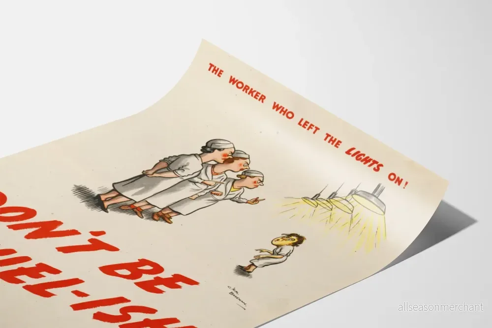 Vintageposter 'Don't Be Fuel-ish' för miljövänlig väggdekoration - Bild 3