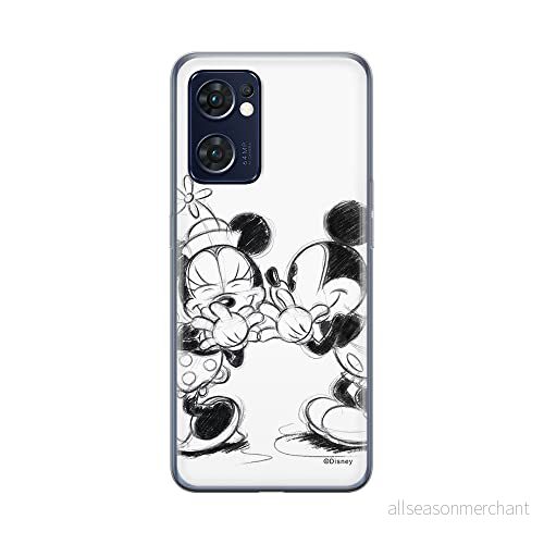 ERT GROUP mobiltelefonfodral för Oppo RENO 7 5G originalt och officiellt licensierat Disney mönster Mickey & Minnie 010 optimalt anpassad till formen på mobiltelefonen, fodral tillverkad av TPU plast 5905511306557