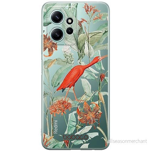 ERT GROUP mobiltelefonfodral för Xiaomi REDMI NOTE 12 4G originalt och officiellt licensierat Babaco mönster Flowers 049 optimalt anpassad till formen på mobiltelefonen, gedeeltelijk transparant 5905511947309