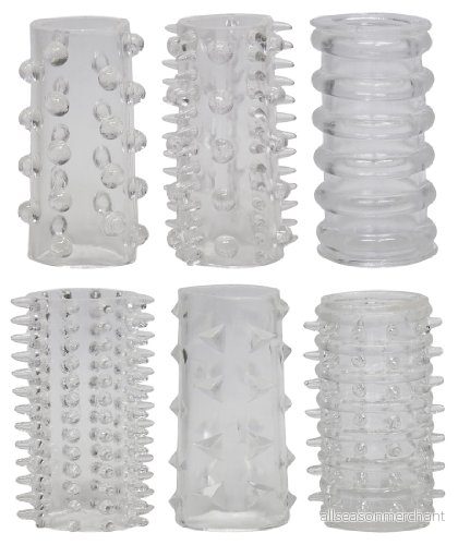 You2Toys Red Roses 6 pcs Penis Slida, Transparent, 4,5 cm 4024144520053