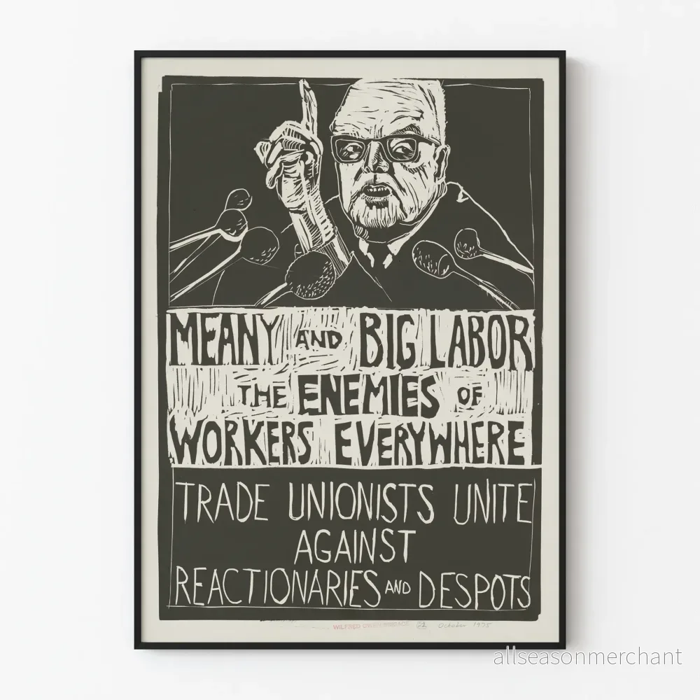 Vintage politisk poster för väggdekoration för arbetare