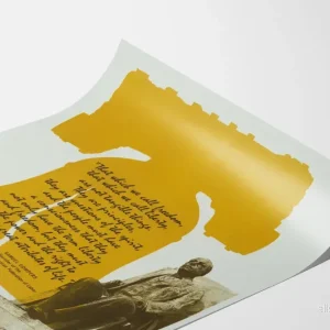 Vintage väggposter med texten "Frihet och Arbete" av Samuel Gompers - Bild 3