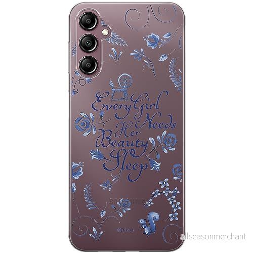 ERT GROUP mobiltelefonfodral för Samsung A14 4G/5G originalt och officiellt licensierat Disney mönster Aurora 002 optimalt anpassad till formen på mobiltelefonen, gedeeltelijk transparant 5905511832445