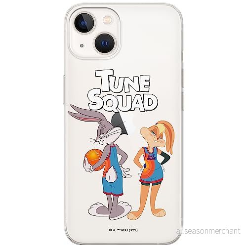 ERT GROUP mobiltelefonfodral för Iphone 13 originalt och officiellt licensierat Looney Tunes mönster Space Jam 022 optimalt anpassad till formen på mobiltelefonen, gedeeltelijk transparant 5905511062941