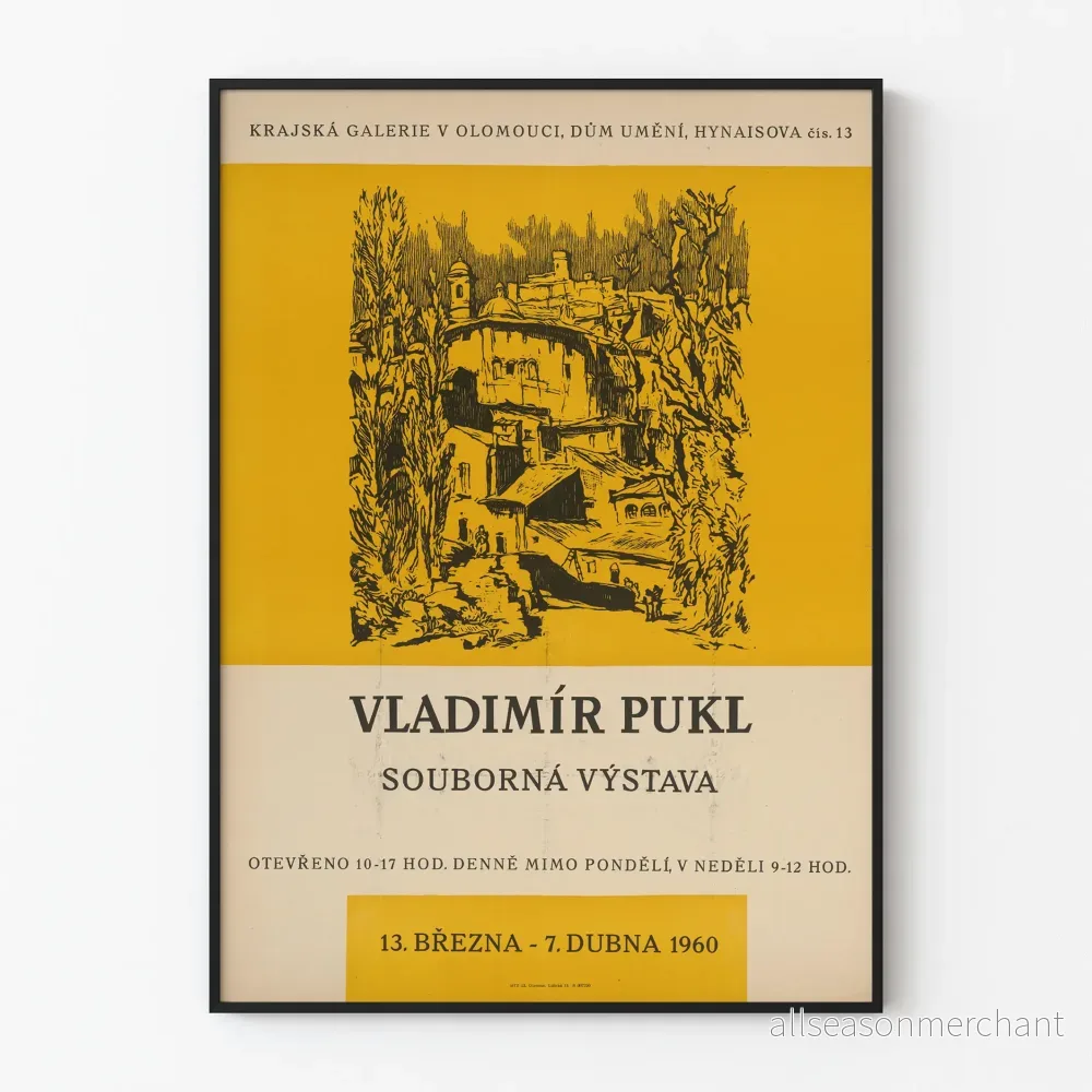 Utställningsposter Vladimir Pukl 1960 galleri Olomouc