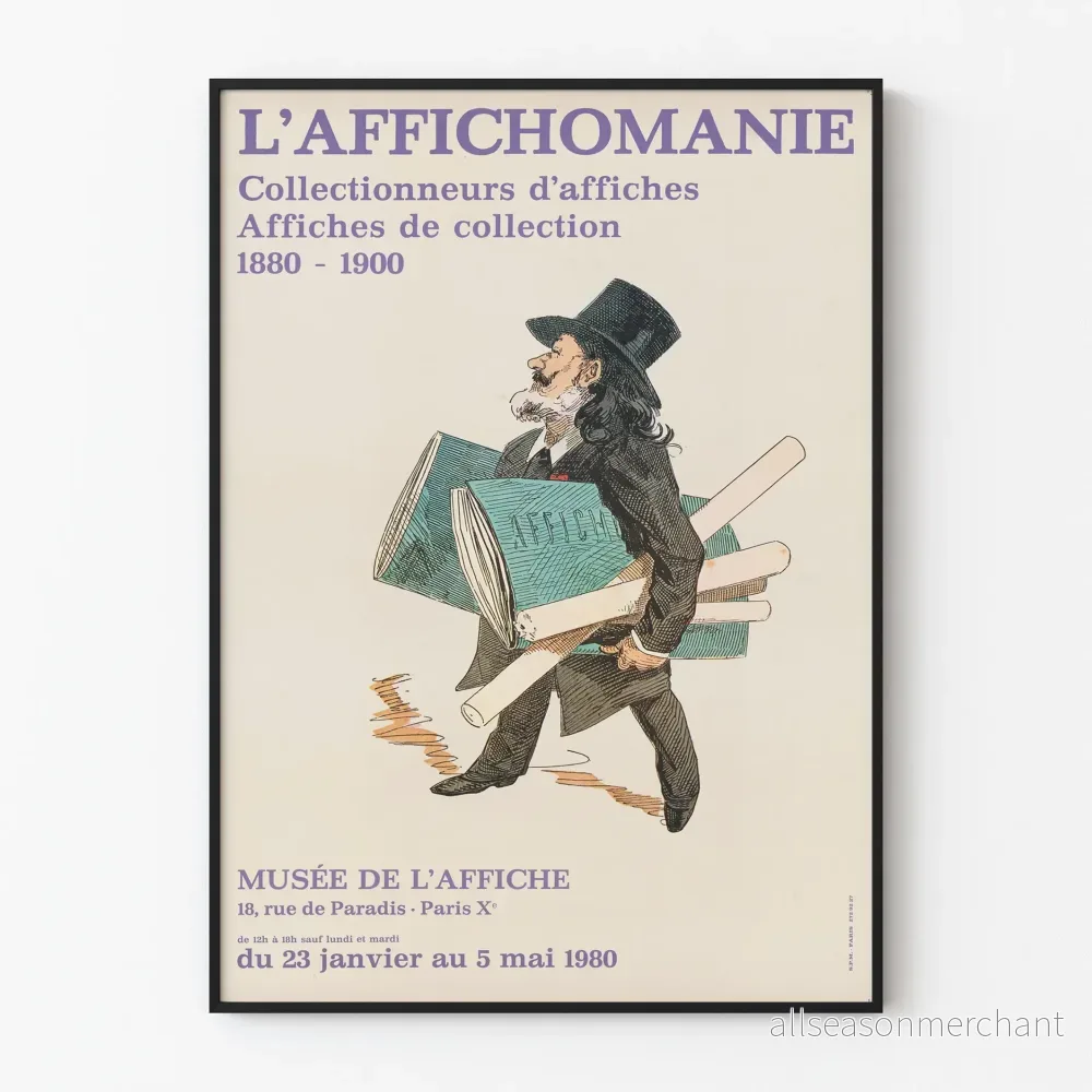 Vintageposter L'Affichomanie Samling av affischer 1880-1900