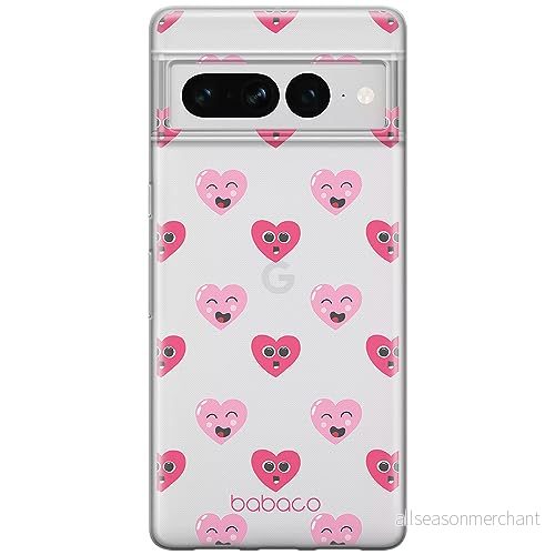 ERT GROUP mobiltelefonfodral för Google PIXEL 7 PRO originalt och officiellt licensierat Babaco mönster Hearts 006 optimalt anpassad till formen på mobiltelefonen, gedeeltelijk transparant 5905795168926