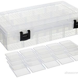 PLANO Hydro Flo StowAwaySalt Water Fiskeutrustning, förvaringslåda i plast med löstagbara avdelare, redskapsbricka för crankbaits, softbaits, krokar och annan fiskeutrustning 24099043731
