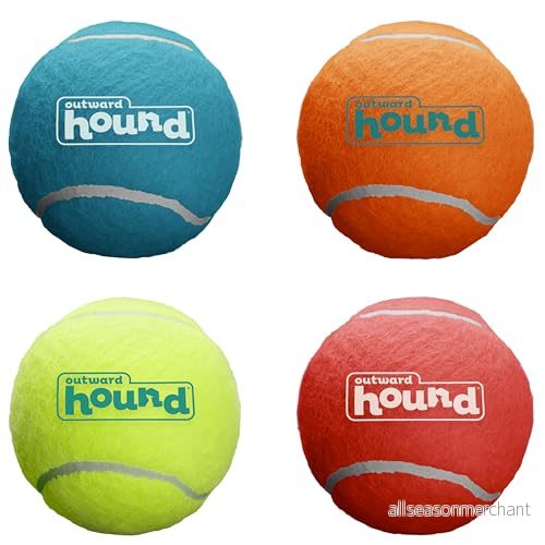 Outward Hound Squeaker Ballz Fetch hundleksak, XS 4 pack 700603680004