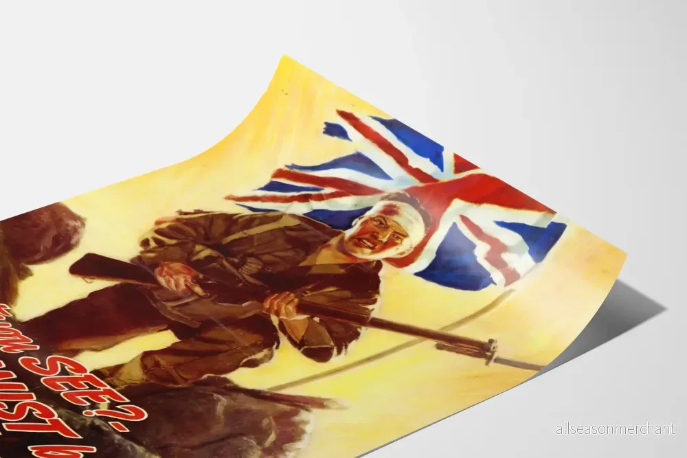 Vintageposter av brittisk soldat och segerband - Bild 3