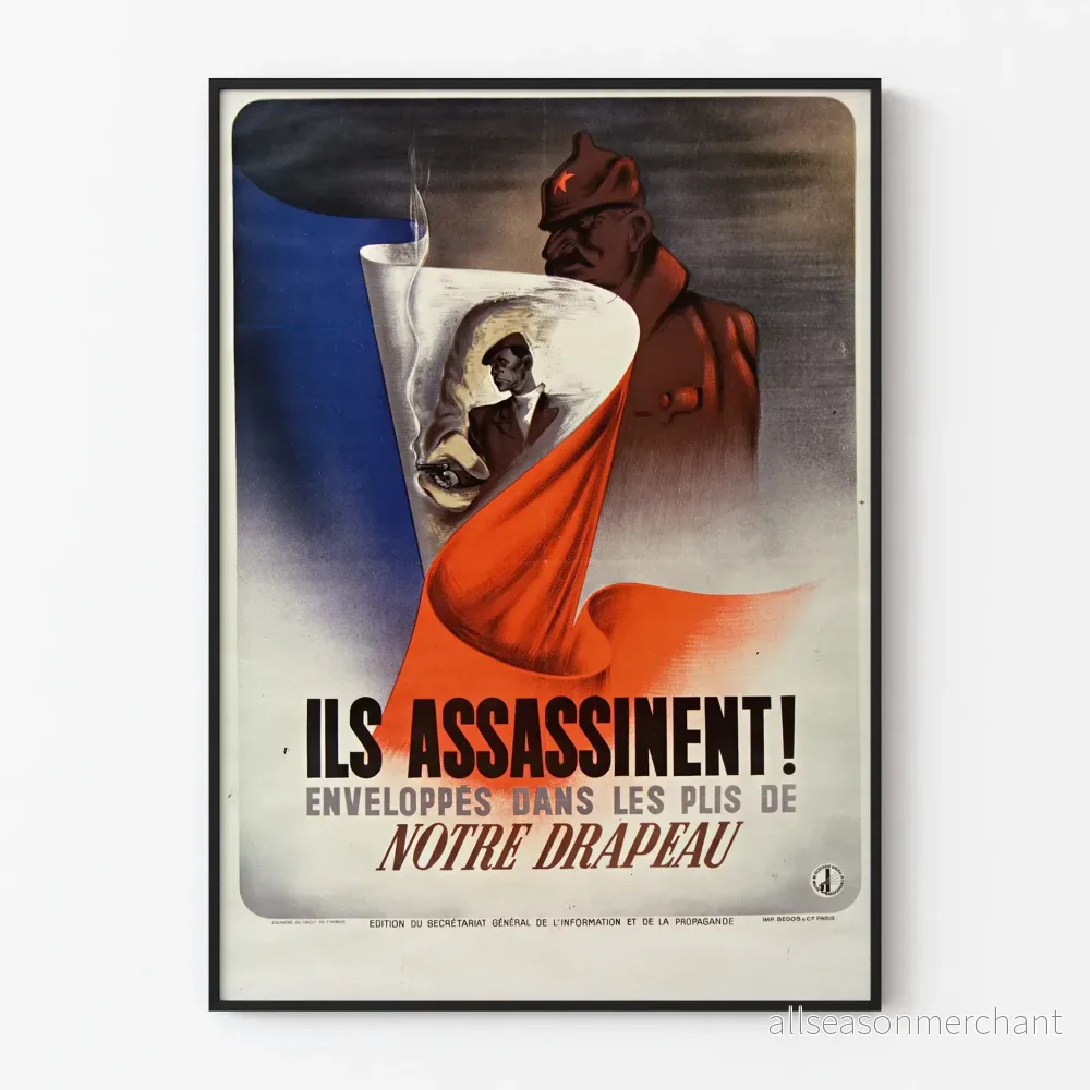 Vintageposter De mördar oss inlindade i vår flagga