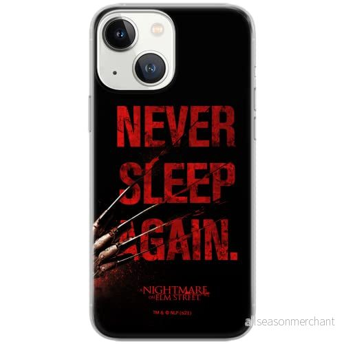 ERT GROUP mobiltelefonfodral för Iphone 13 originalt och officiellt licensierat Horror mönster Nightmare of Elm Street 003 anpassad till formen på mobiltelefonen, fodral tillverkad av TPU plast 5905511076399