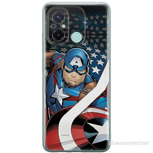 ERT GROUP mobiltelefonfodral för Xiaomi REDMI 12C/ 11A originalt och officiellt licensierat Marvel mönster Capitan America 004, fodral tillverkad av TPU plast 5905511855734