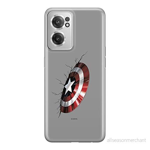 ERT GROUP mobiltelefonfodral för Oneplus NORD CE 2 originalt och officiellt licensierat Marvel mönster Captain America 023 anpassad till formen på mobiltelefonen, fodral tillverkad av TPU plast 5905511284695
