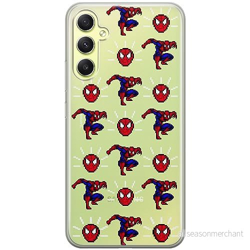 ERT GROUP mobiltelefonfodral för Samsung A34 5G originalt och officiellt licensierat Marvel mönster Spider Man 025 optimalt anpassad till formen på mobiltelefonen, gedeeltelijk transparant 5905795001605