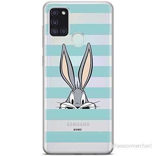 ERT GROUP mobiltelefonfodral för Samsung A21s originalt och officiellt licensierat Looney Tunes mönster Bugs 011 optimalt anpassad till formen på mobiltelefonen, gedeeltelijk transparant 5903040259740