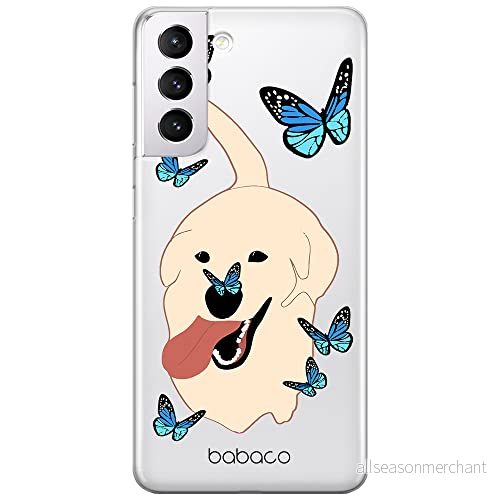 ERT GROUP mobiltelefonfodral för Samsung S21 originalt och officiellt licensierat Babaco mönster Dogs 011 Vit optimalt anpassad till formen på mobiltelefonen, gedeeltelijk transparant 5905131005571