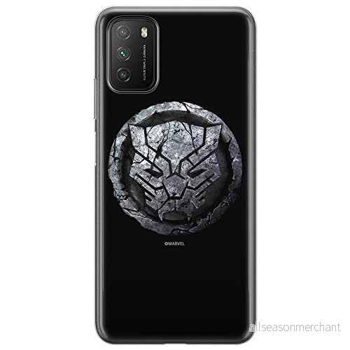 ERT GROUP mobiltelefonfodral för Xiaomi REDMI 9T originalt och officiellt licensierat Marvel mönster Black Panther 013 optimalt anpassad till formen på mobiltelefonen, fodral tillverkad av TPU plast 5904805596414
