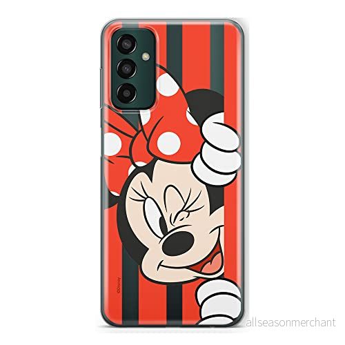 ERT GROUP mobiltelefonfodral för Samsung M13 4G originalt och officiellt licensierat Disney mönster Minnie 059 optimalt anpassad till formen på mobiltelefonen, gedeeltelijk transparant 5905511325350
