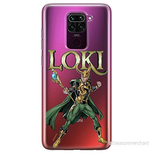 ERT GROUP mobiltelefonfodral för Xiaomi REDMI NOTE 9 originalt och officiellt licensierat Marvel mönster Loki 002 optimalt anpassad till formen på mobiltelefonen, gedeeltelijk transparant 5904805221606