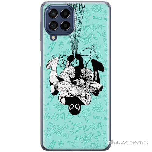 ERT GROUP mobiltelefonfodral för Samsung M53 5G originalt och officiellt licensierat Marvel mönster Spider Man 043 optimalt anpassad till formen på mobiltelefonen, fodral tillverkad av TPU plast 5905795020057