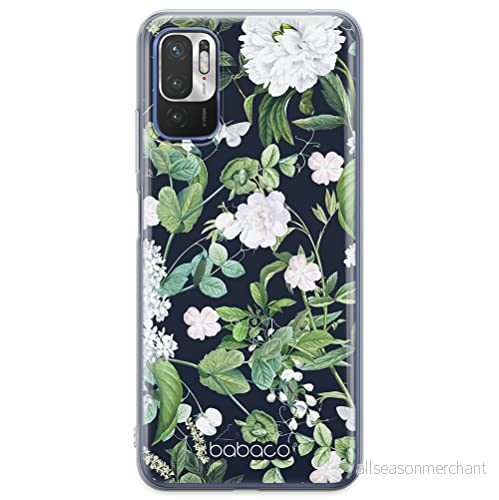 ERT GROUP mobiltelefonfodral för Xiaomi REDMI NOTE 10 5G / POCO M3 PRO originalt och officiellt licensierat Babaco mönster Flowers 034, fodral tillverkad av TPU plast 5905131290687