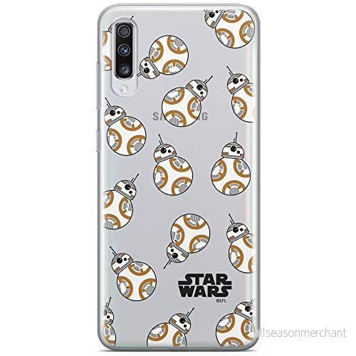 ERT GROUP mobiltelefonfodral för Samsung A70 originalt och officiellt licensierat Star Wars mönster BB 8 004 optimalt anpassad till formen på mobiltelefonen, gedeeltelijk transparant 5902980430790