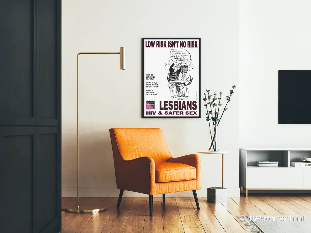 HIV- och säkrare sex-poster för lesbiska - Preventivmeddelande - Bild 2