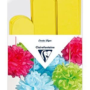 Clairefontaine näsdukspapper silke pompoms citron gul 3329683954156 Clairefontaine näsdukspapper silke pompoms citron gul 3329683954156