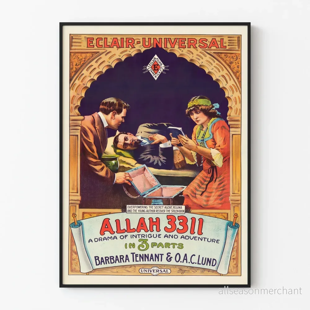 Vintage filmaffisch Allah 3311 dekorativ