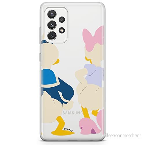 ERT GROUP mobiltelefonfodral för Samsung A52 5G / LTE 4G A52S originalt och officiellt licensierat Disney mönster Donald & Daisy 001, gedeeltelijk transparant 5903040069042