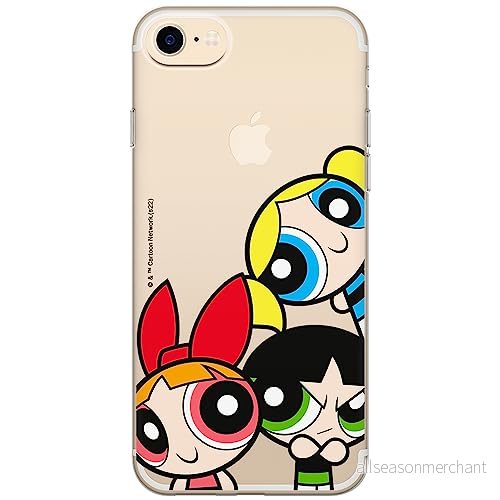 ERT GROUP mobiltelefonfodral för Iphone 7/8/ SE 2/ 3 originalt och officiellt licensierat The Powerpuff Girls mönster 015, gedeeltelijk transparant 5905511963590
