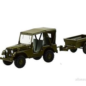 Arwci ACE 85005102 1/87 Willys M38A1 arméjeep med Aebi Gelpw Anh 68 Die Cast, samlarmodeller 8900672051022
