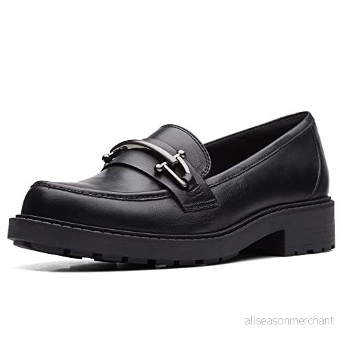 Clarks Orinoco2 Edge Loafer för kvinnor, Svart läder, 39.5 EU 5059680431777