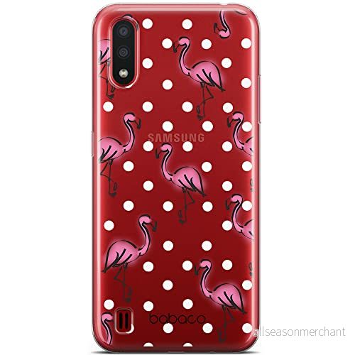 ERT GROUP mobiltelefonfodral för Samsung A01 originalt och officiellt licensierat Babaco mönster Flamingo 003 optimalt anpassad till formen på mobiltelefonen, gedeeltelijk transparant 5904805408182