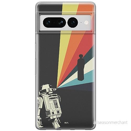 ERT GROUP mobiltelefonfodral för Google PIXEL 7 PRO originalt och officiellt licensierat Star Wars mönster R2D2 003 optimalt anpassad till formen på mobiltelefonen, fodral tillverkad av TPU plast 5905795167301