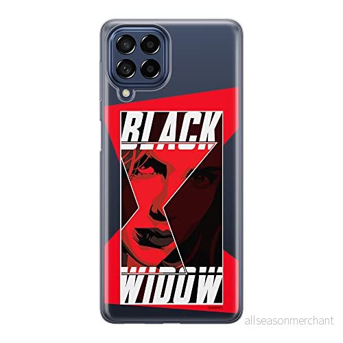 ERT GROUP mobiltelefonfodral för Samsung M33 5G originalt och officiellt licensierat Marvel mönster Black Widow 012 optimalt anpassad till formen på mobiltelefonen, gedeeltelijk transparant 5905511343132