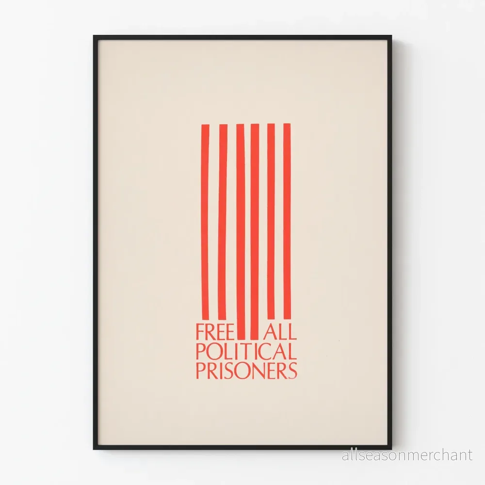 Minimalistisk poster för fria alla politiska fångar