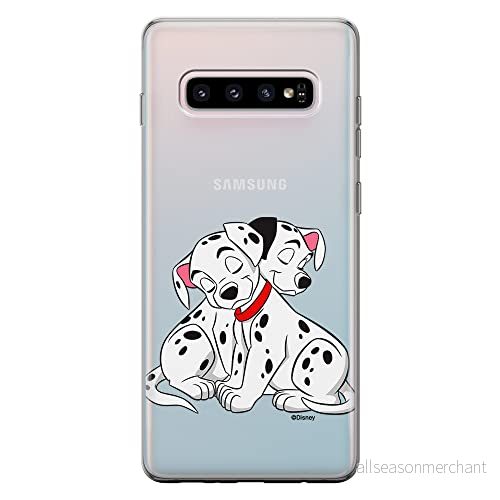 ERT GROUP mobiltelefonfodral för Samsung S10 PLUS originalt och officiellt licensierat Disney mönster Dalmatians 005 Vit optimalt anpassad till formen på mobiltelefonen, gedeeltelijk transparant 5904805889509