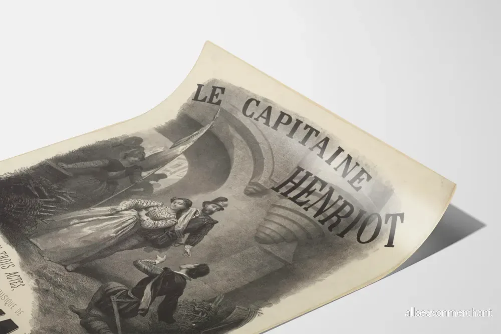 Vintageposter Le Capitaine Henriot Opéra-Comique - Bild 3
