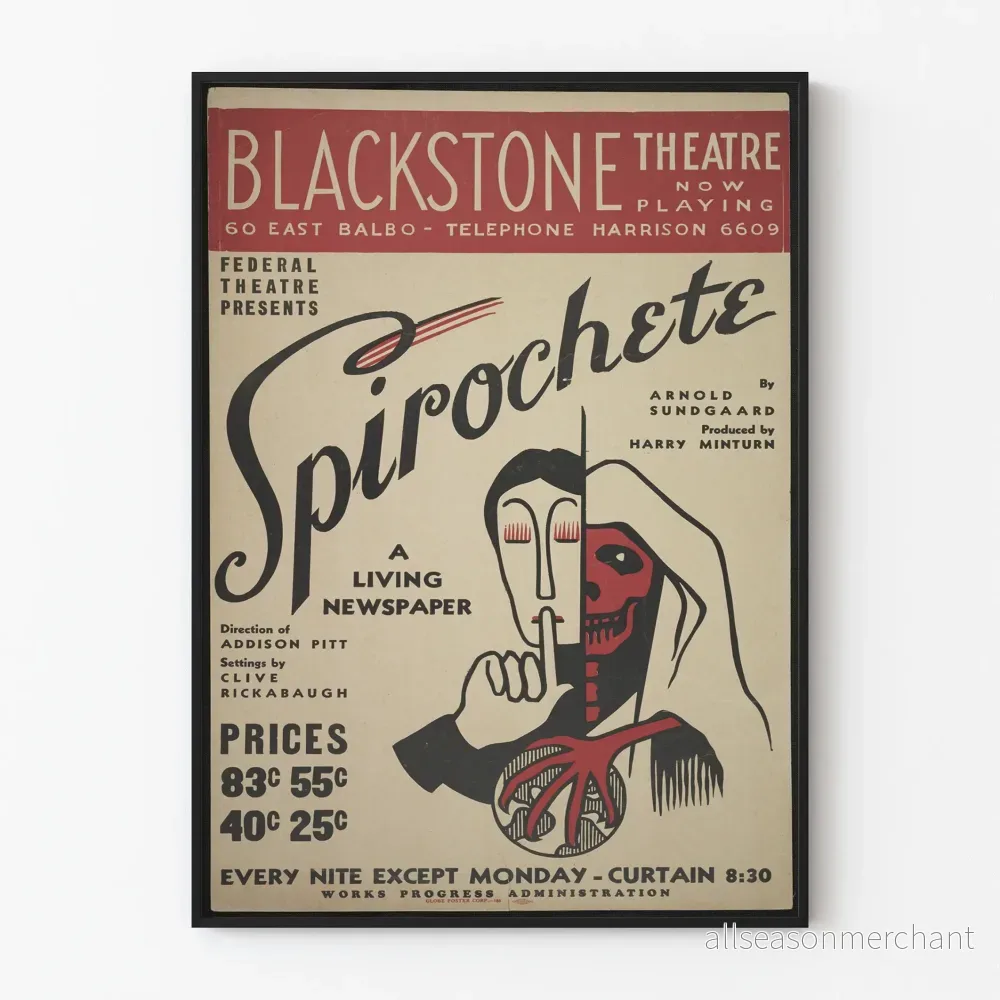 Vintageaffisch teater Spirochete konstnärlig väggdekoration