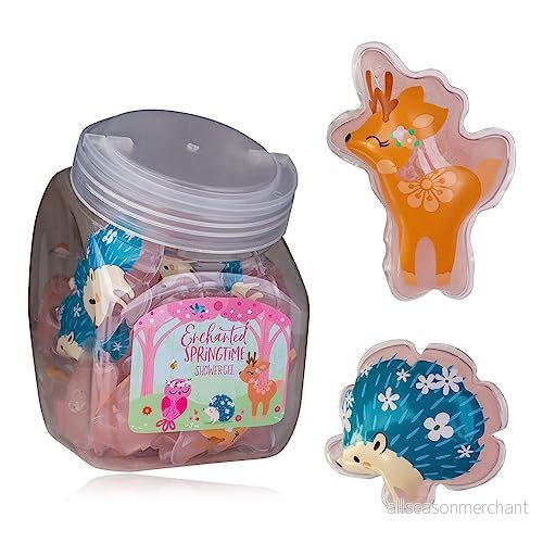 accentra mini duschgel Enchanted Springtime stor förpackning perfekt som present till barnfödelsedagskalas, lotterier eller adventskalenderfyllning godisburk med 24 x 50 ml, 2 motiv 4015953694134
