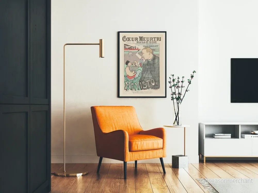 Vintageposter Cœur Meurtri av René Esse för väggdekoration - Bild 2